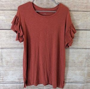 Aerie Just Add Leggings Ruffle Sleeve Long Tee